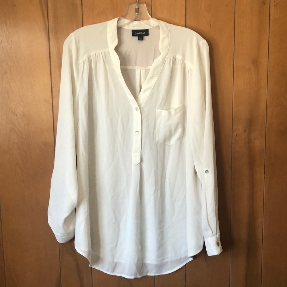 Sheer white blouse
